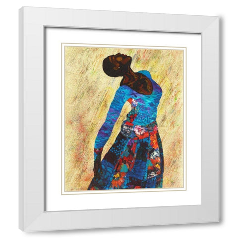 Woman Strong IV White Modern Wood Framed Art Print with Double Matting by Saunders, Alonzo