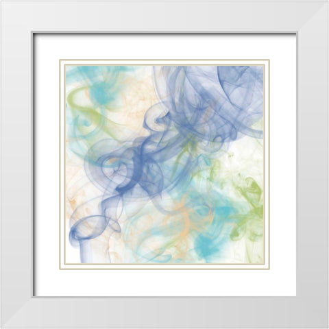 Tranquil Smoke I White Modern Wood Framed Art Print with Double Matting by Saunders, Alonzo