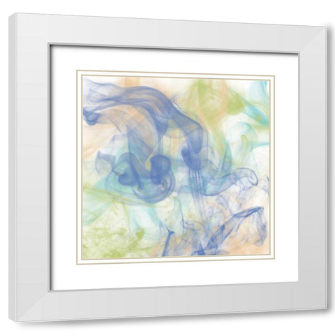Tranquil Smoke II White Modern Wood Framed Art Print with Double Matting by Saunders, Alonzo