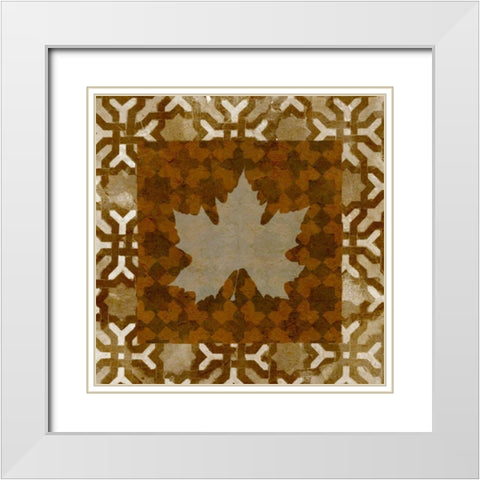 Shades of Brown IV White Modern Wood Framed Art Print with Double Matting by Saunders, Alonzo