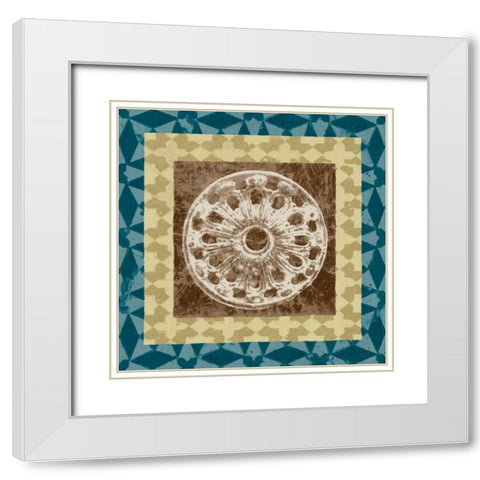 Squared Circle III White Modern Wood Framed Art Print with Double Matting by Saunders, Alonzo
