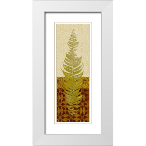 Tropical Frond II White Modern Wood Framed Art Print with Double Matting by Saunders, Alonzo