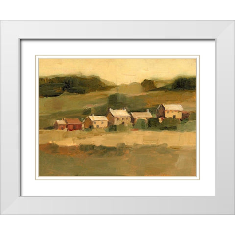 Hillside Sunset I White Modern Wood Framed Art Print with Double Matting by Harper, Ethan