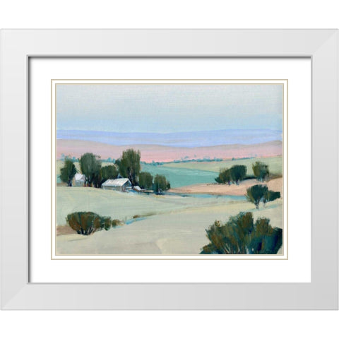 Rural Tranquility I White Modern Wood Framed Art Print with Double Matting by OToole, Tim