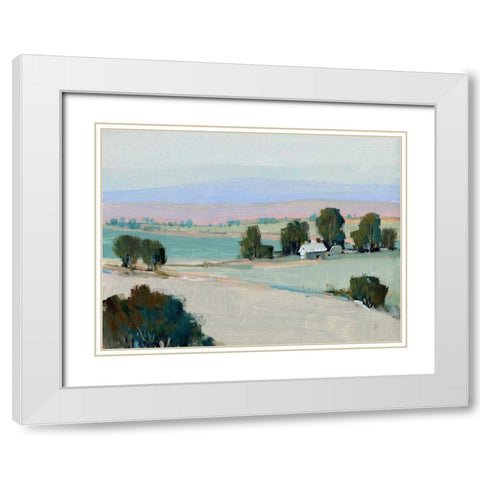 Rural Tranquility II White Modern Wood Framed Art Print with Double Matting by OToole, Tim
