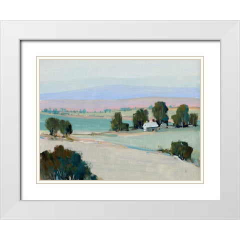 Rural Tranquility II White Modern Wood Framed Art Print with Double Matting by OToole, Tim