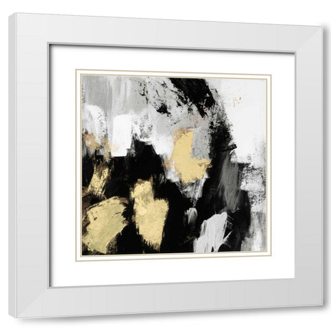 Neutral Gold Collage I White Modern Wood Framed Art Print with Double Matting by Borges, Victoria
