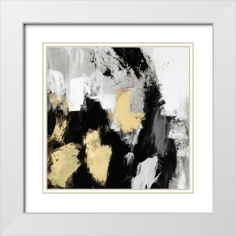 Neutral Gold Collage I White Modern Wood Framed Art Print with Double Matting by Borges, Victoria