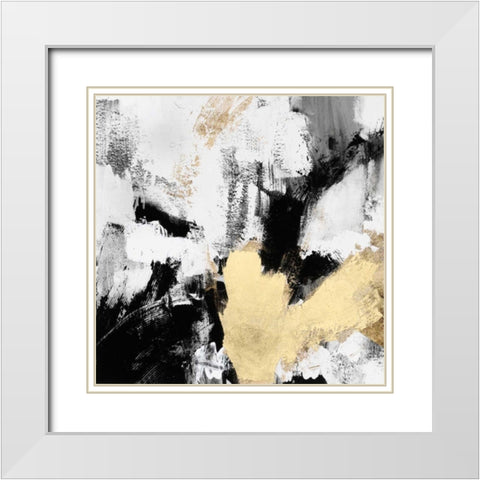 Neutral Gold Collage II White Modern Wood Framed Art Print with Double Matting by Borges, Victoria