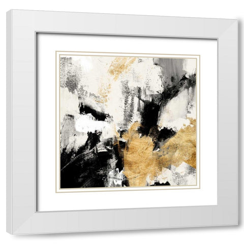 Neutral Gold Collage II White Modern Wood Framed Art Print with Double Matting by Borges, Victoria