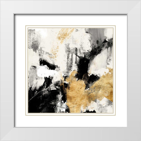 Neutral Gold Collage II White Modern Wood Framed Art Print with Double Matting by Borges, Victoria