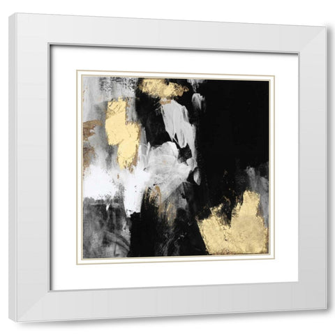 Neutral Gold Collage III White Modern Wood Framed Art Print with Double Matting by Borges, Victoria