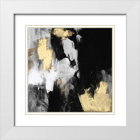 Neutral Gold Collage III White Modern Wood Framed Art Print with Double Matting by Borges, Victoria
