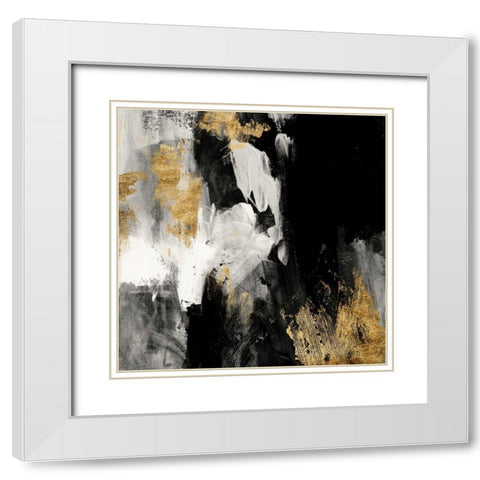 Neutral Gold Collage III White Modern Wood Framed Art Print with Double Matting by Borges, Victoria
