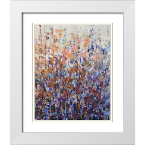 Fall Wildflowers II White Modern Wood Framed Art Print with Double Matting by OToole, Tim