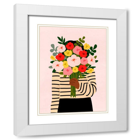 Darling Valentine I White Modern Wood Framed Art Print with Double Matting by Borges, Victoria