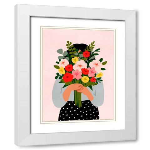 Darling Valentine II White Modern Wood Framed Art Print with Double Matting by Borges, Victoria