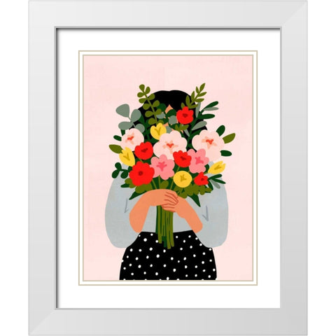 Darling Valentine II White Modern Wood Framed Art Print with Double Matting by Borges, Victoria