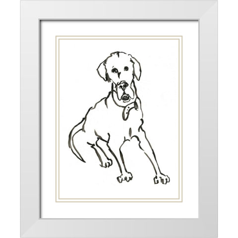 WAG: The Dog I White Modern Wood Framed Art Print with Double Matting by Binder, Vanessa