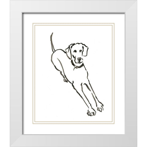 WAG: The Dog II White Modern Wood Framed Art Print with Double Matting by Binder, Vanessa