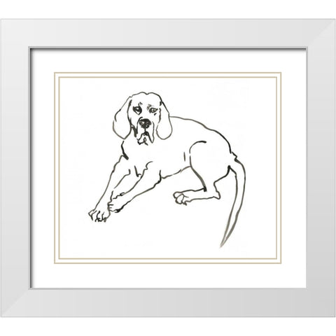 WAG: The Dog III White Modern Wood Framed Art Print with Double Matting by Binder, Vanessa