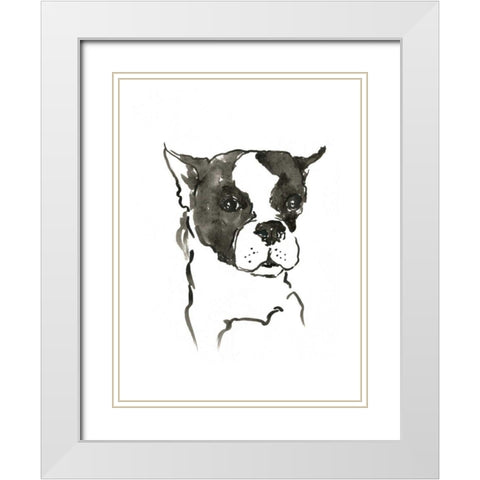 WAG: The Dog V White Modern Wood Framed Art Print with Double Matting by Binder, Vanessa