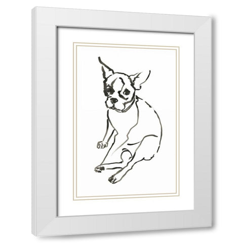 WAG: The Dog VI White Modern Wood Framed Art Print with Double Matting by Binder, Vanessa