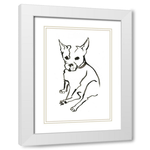 WAG: The Dog VIII White Modern Wood Framed Art Print with Double Matting by Binder, Vanessa