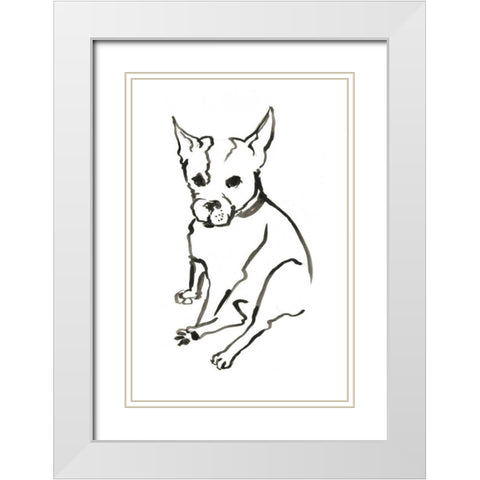 WAG: The Dog VIII White Modern Wood Framed Art Print with Double Matting by Binder, Vanessa