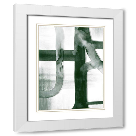 Watercolor Highways I White Modern Wood Framed Art Print with Double Matting by Popp, Grace