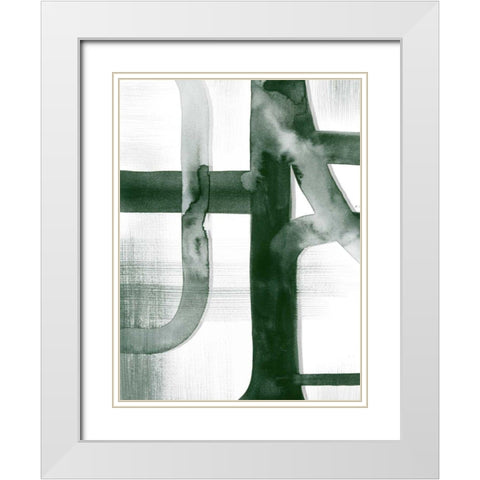 Watercolor Highways I White Modern Wood Framed Art Print with Double Matting by Popp, Grace