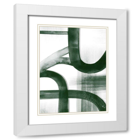 Watercolor Highways II White Modern Wood Framed Art Print with Double Matting by Popp, Grace