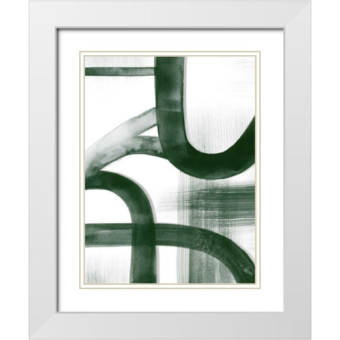 Watercolor Highways II White Modern Wood Framed Art Print with Double Matting by Popp, Grace