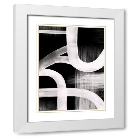 Watercolor Highways IV White Modern Wood Framed Art Print with Double Matting by Popp, Grace