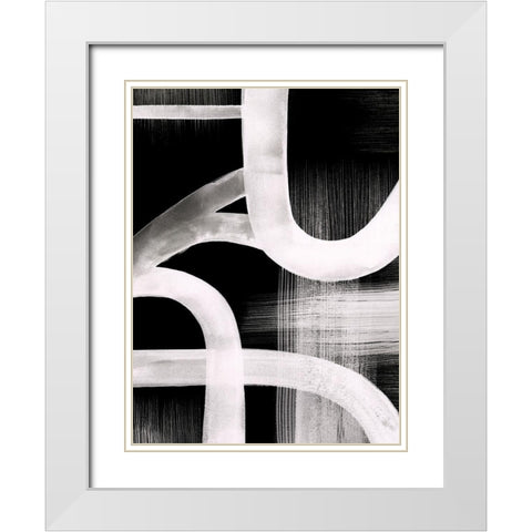 Watercolor Highways IV White Modern Wood Framed Art Print with Double Matting by Popp, Grace