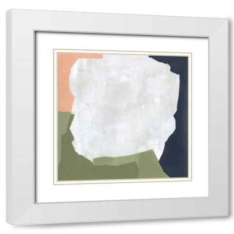 Tectonic Boundaries III White Modern Wood Framed Art Print with Double Matting by Vess, June Erica