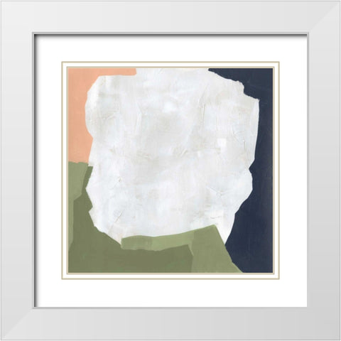 Tectonic Boundaries III White Modern Wood Framed Art Print with Double Matting by Vess, June Erica