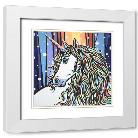 Magical Unicorn II White Modern Wood Framed Art Print with Double Matting by Vitaletti, Carolee