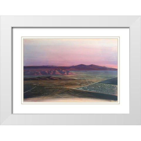 Breathtaking Valley White Modern Wood Framed Art Print with Double Matting by Dean, Bruce