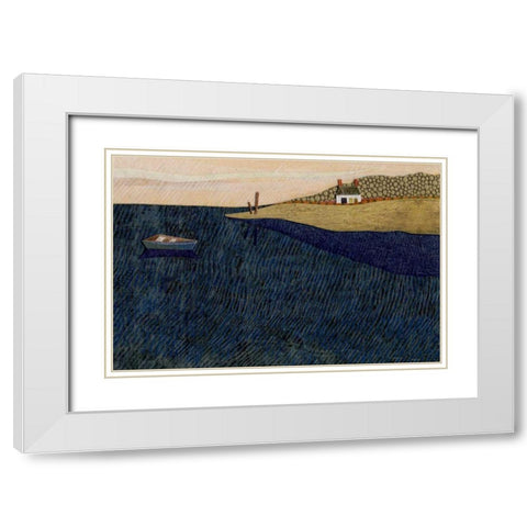 Tiny House V White Modern Wood Framed Art Print with Double Matting by Savory, Susan