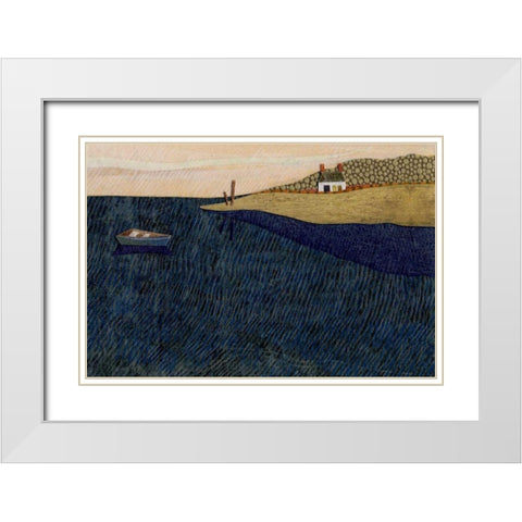 Tiny House V White Modern Wood Framed Art Print with Double Matting by Savory, Susan