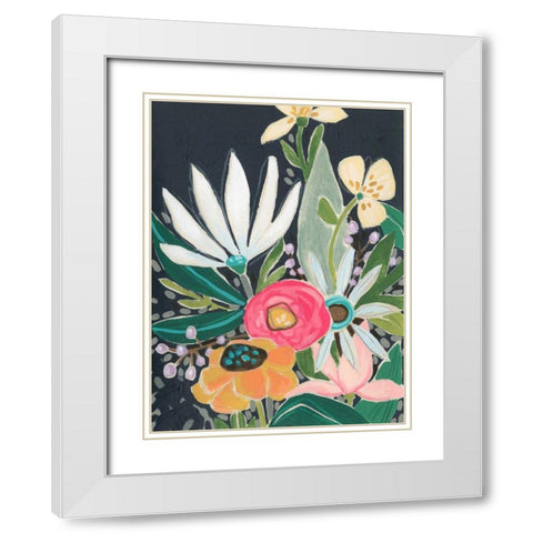 Garden Interlude II White Modern Wood Framed Art Print with Double Matting by Vess, June Erica