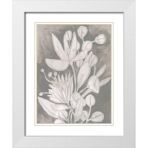 Spectral Blooms I White Modern Wood Framed Art Print with Double Matting by Vess, June Erica