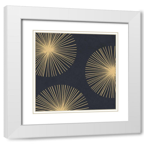 Bursts I White Modern Wood Framed Art Print with Double Matting by Caroline, Emma