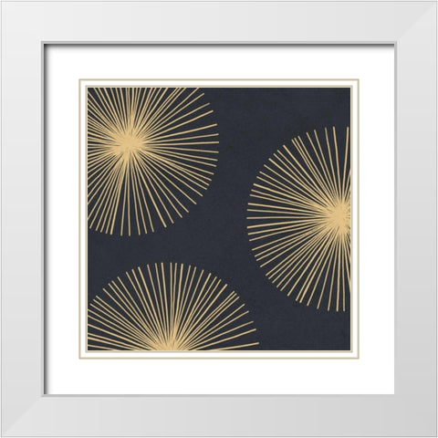 Bursts I White Modern Wood Framed Art Print with Double Matting by Caroline, Emma
