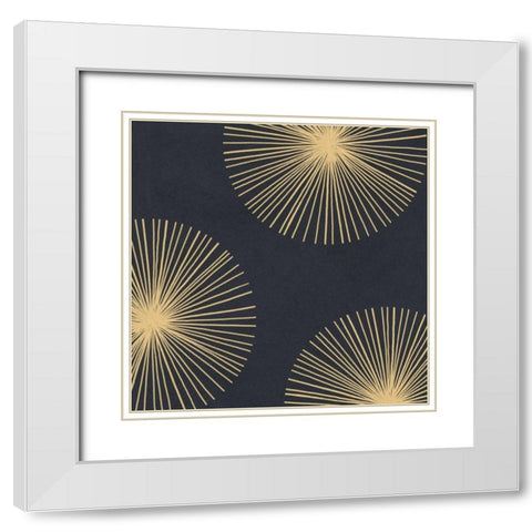 Bursts II White Modern Wood Framed Art Print with Double Matting by Caroline, Emma