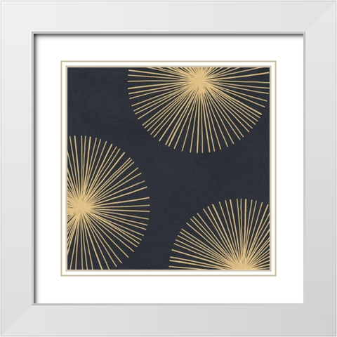 Bursts II White Modern Wood Framed Art Print with Double Matting by Caroline, Emma