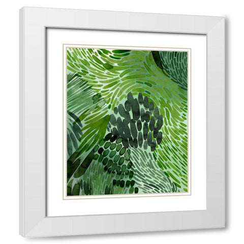 Upright Greenery II White Modern Wood Framed Art Print with Double Matting by Popp, Grace