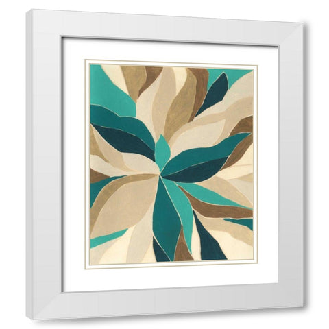 Colorblock Blossom I White Modern Wood Framed Art Print with Double Matting by Vess, June Erica