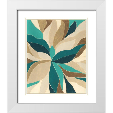 Colorblock Blossom I White Modern Wood Framed Art Print with Double Matting by Vess, June Erica